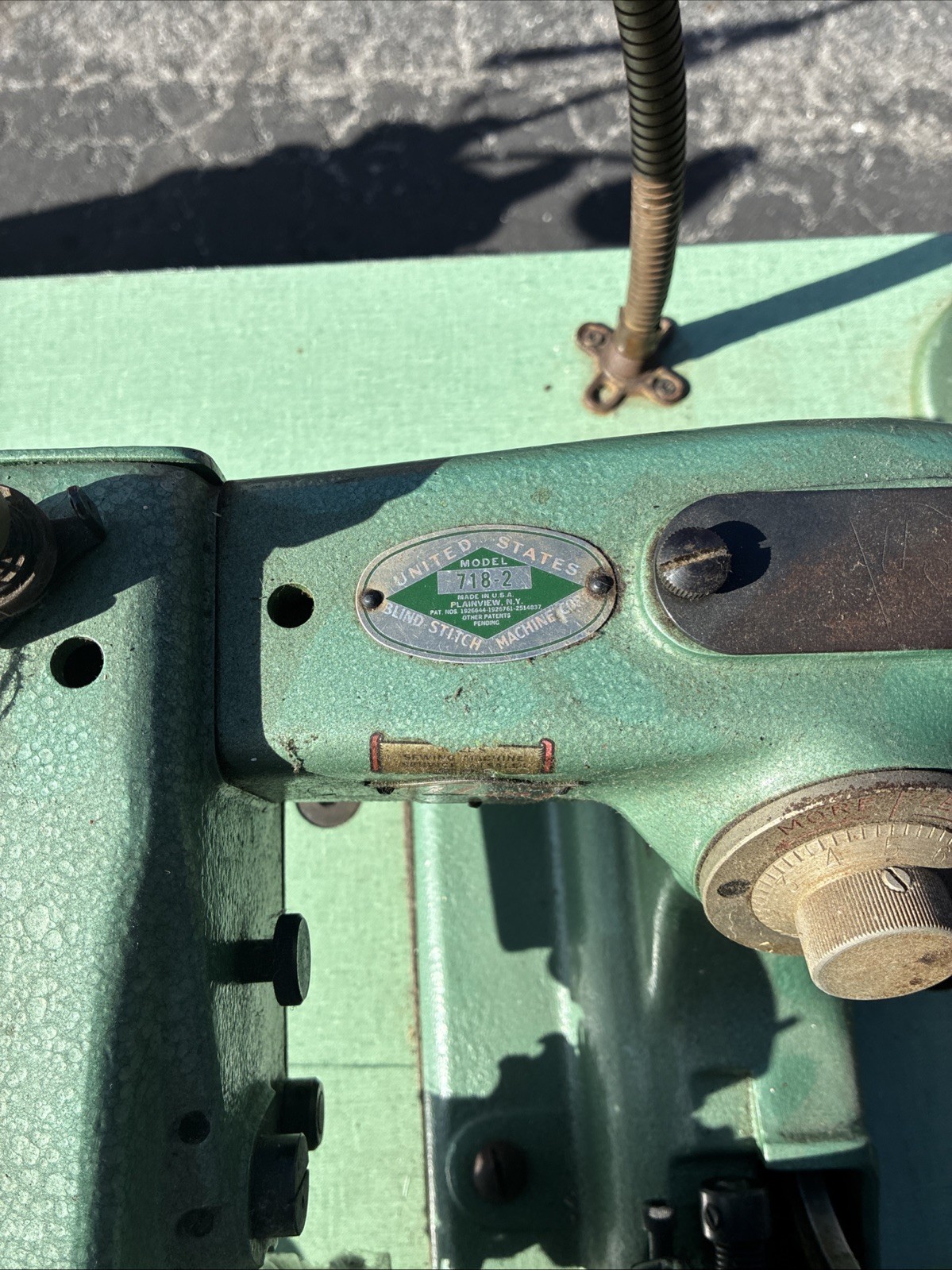 Vintage United States Blind Stitch Industrial Sewing Machine Model 710-2 Hemmer