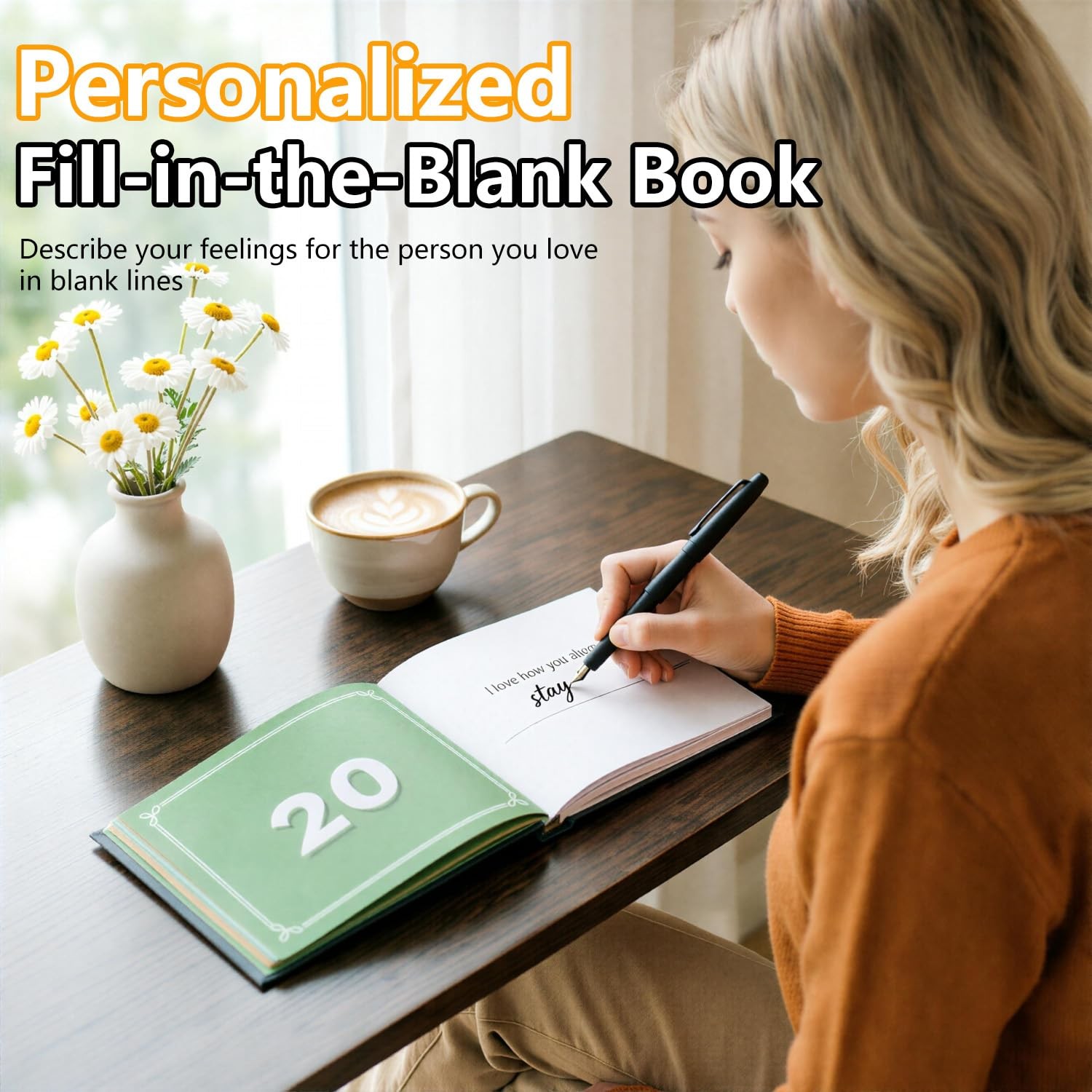 What I Love Fill in the Blank Book – Hardcover Journal 5″ x 6.5″, Black