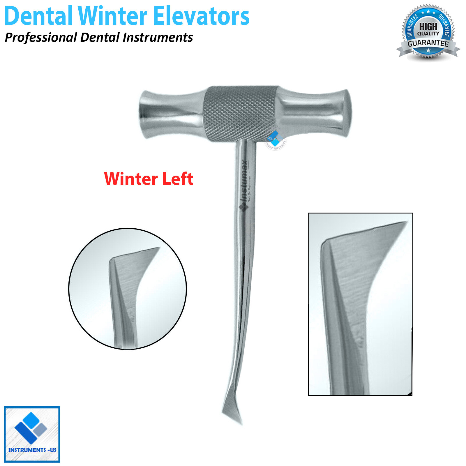 Dental Winter Root Elevators Oral Surgery Roots Tooth Extractors Left Right Set