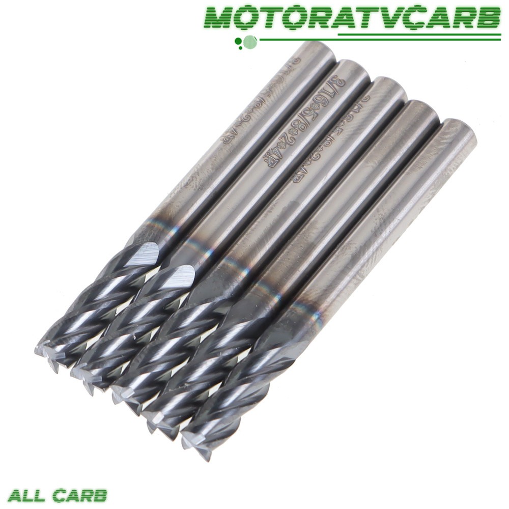 ALL-CARB 5× 3/16″ 4Flute 2″ Overall Length Regular Carbide End Mill TiALN COATED
