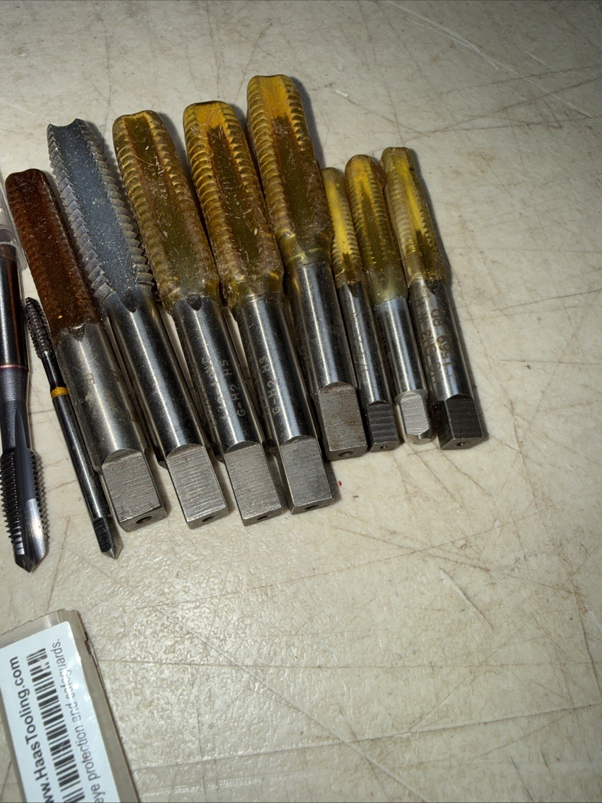 Lot of 36 New/Used Straight/Spiral Flute Plug Taps Various Sizes Machinists Tool