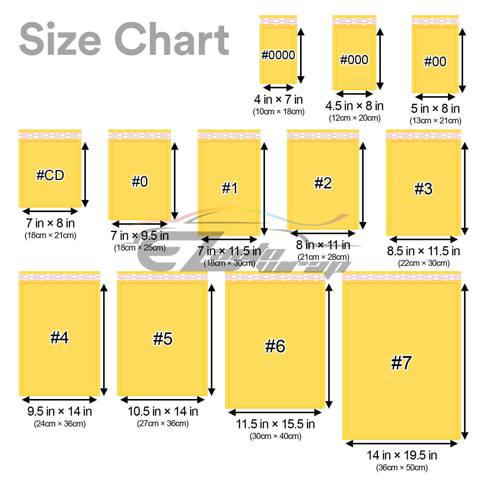 ANY SIZE Yellow Kraft Bubble Mailers Mailing Shipping Envelopes Bags Shockproof