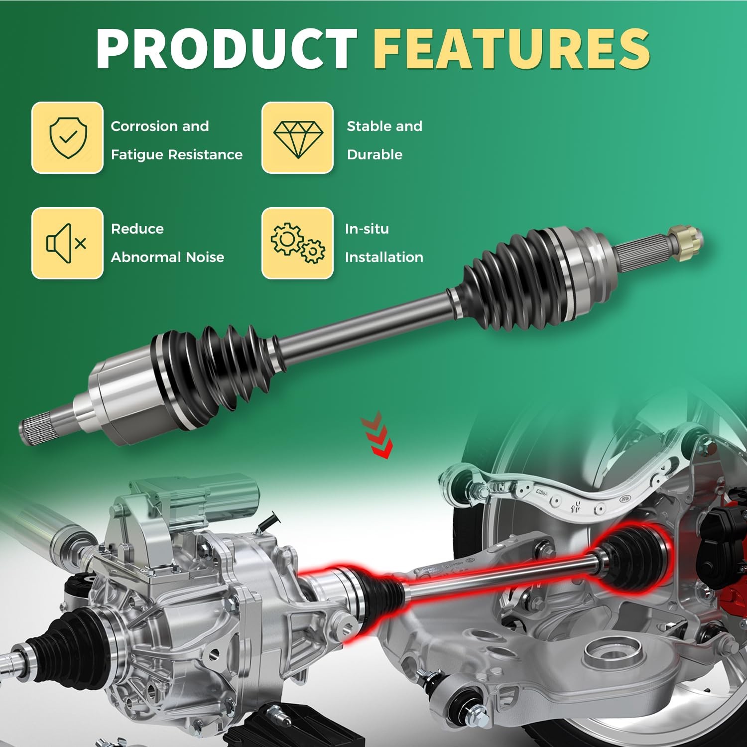 CV Axle Shaft Assembly for Honda CR-V 2002-2006 2.4L Rear Right Side