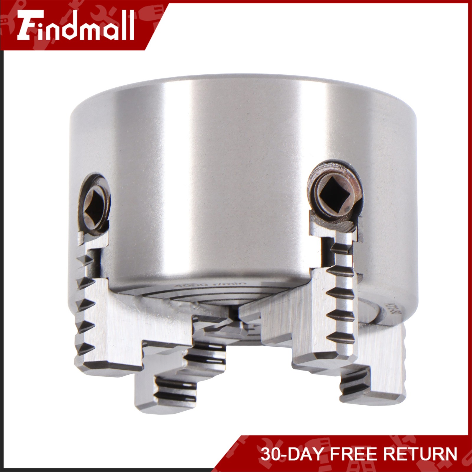 Findmall K72-80 4 Jaw Chuck 3″ 80mm Independent Metal Lathe Chuck
