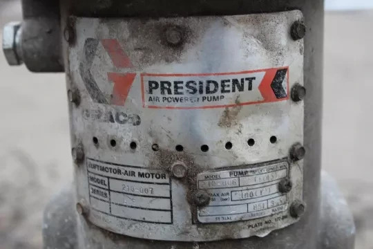 Graco President Air-Powered Pump 210-007, Series: B5E, Pump Model: 210-006 Serie