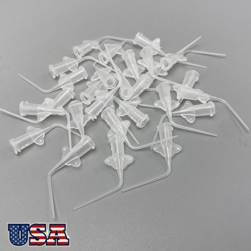 Dental Endo Irrigation Tips Disposable Root Canal Rinsing Tip Syringe Tip 100pcs