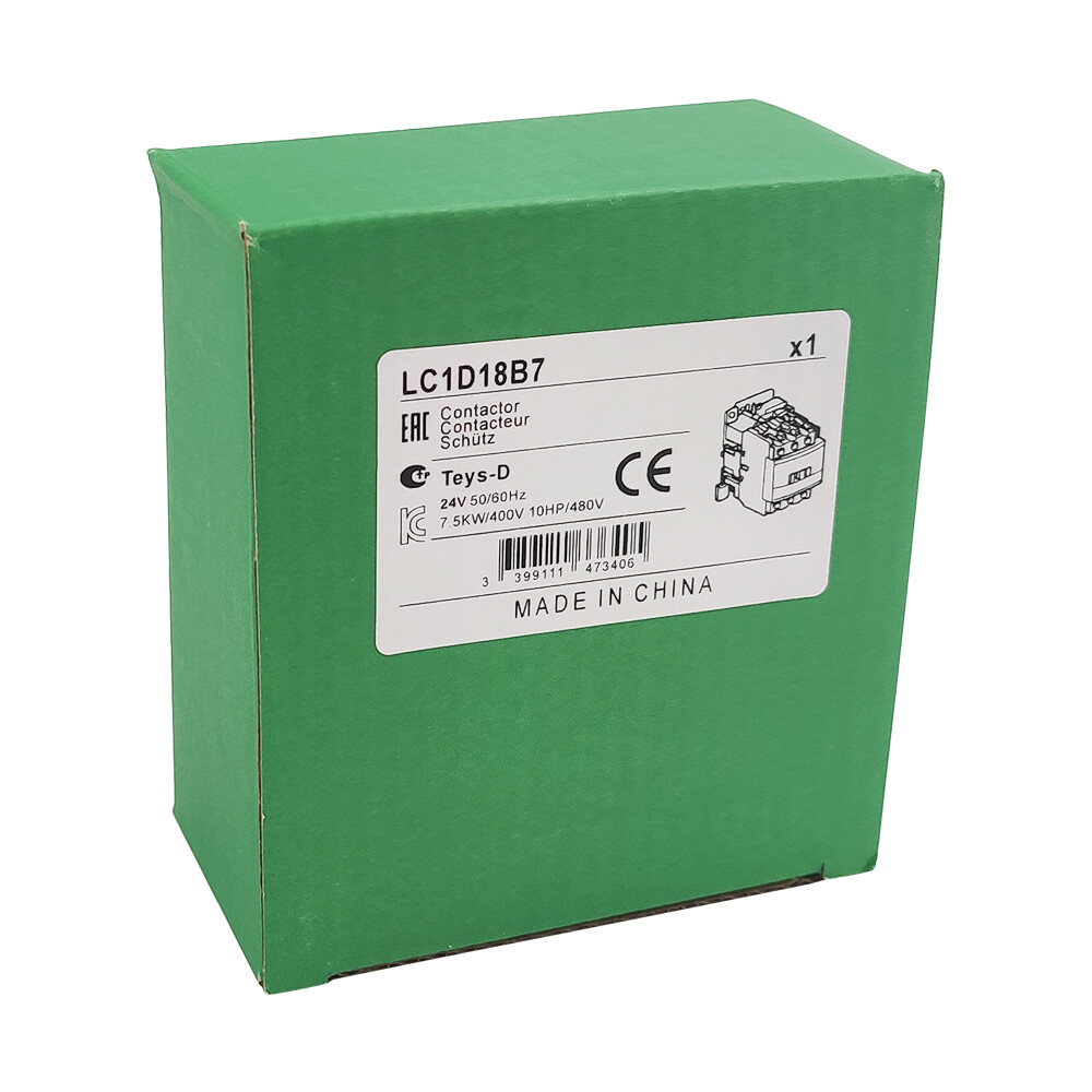 LC1D18B7 3P 3NO Contactor 24V coil AC replace Schneider Contactor LC1D18B7 18A