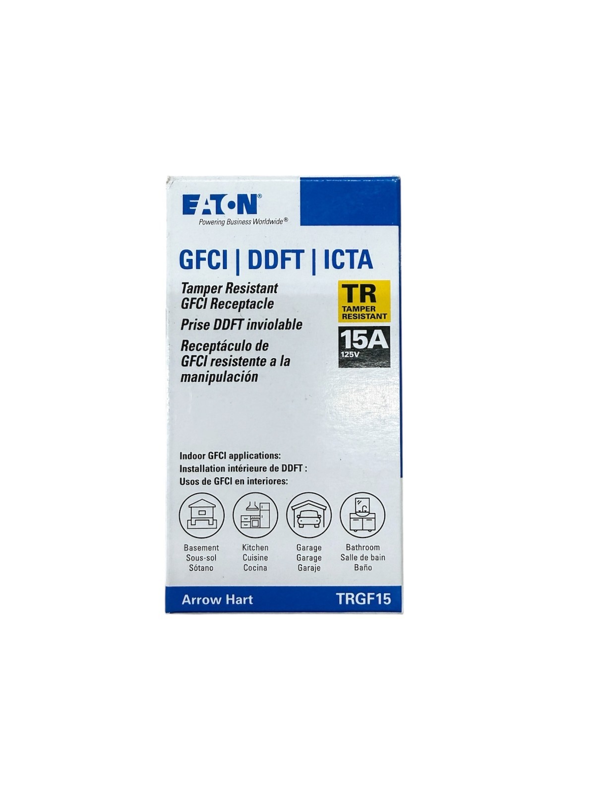 10 PCS Eaton TRGF15 15A Tamper Resistant GFCI Outlet Receptacle 125V White