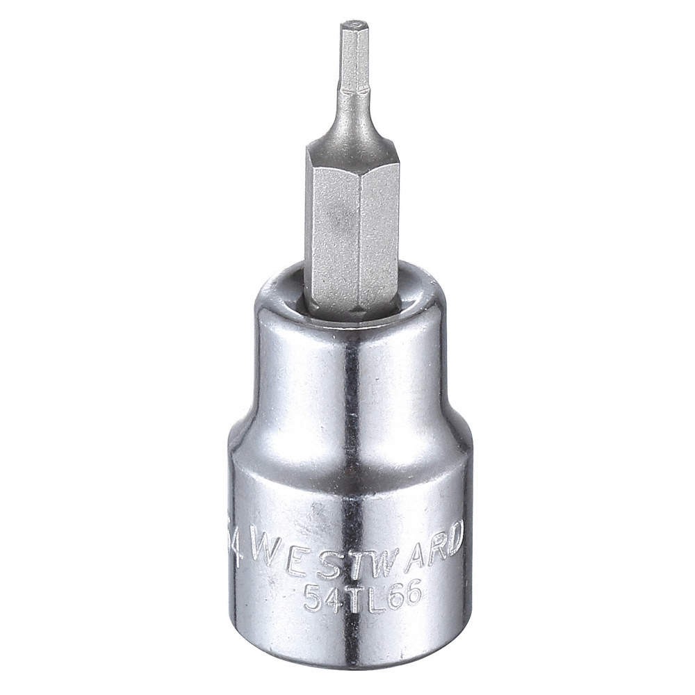 WESTWARD 54TL66 Socket Bit, Steel, 3/8 in, TpSz 5/64 in 54TL66