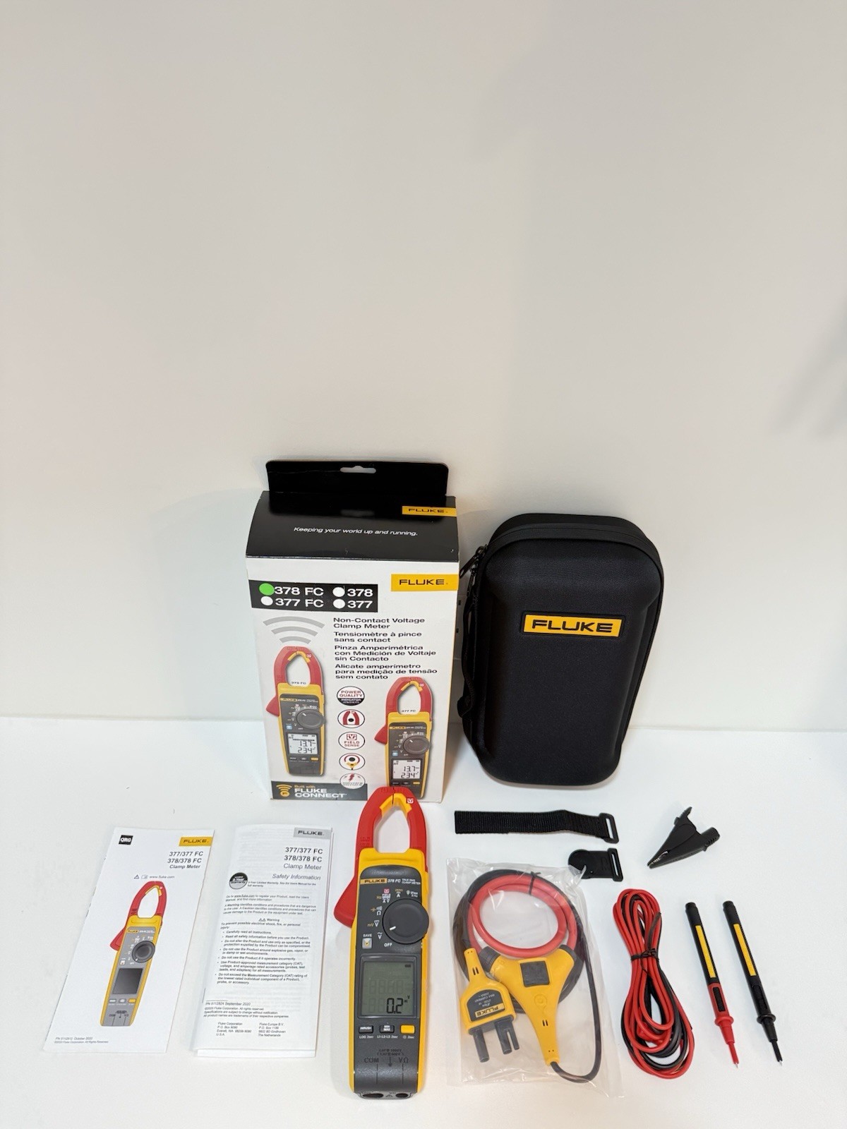 FLUKE 378 FC NON-CONTACR VOLTAGE CLAMP METER (FACTORY SEALED)CALIBRATED/*L