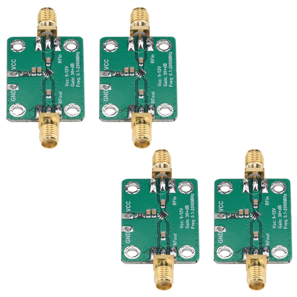 4PCS RF Wideband Amplifier Low-noise LNA Broadband Module Gain 32dB 0.1-2000MH​z