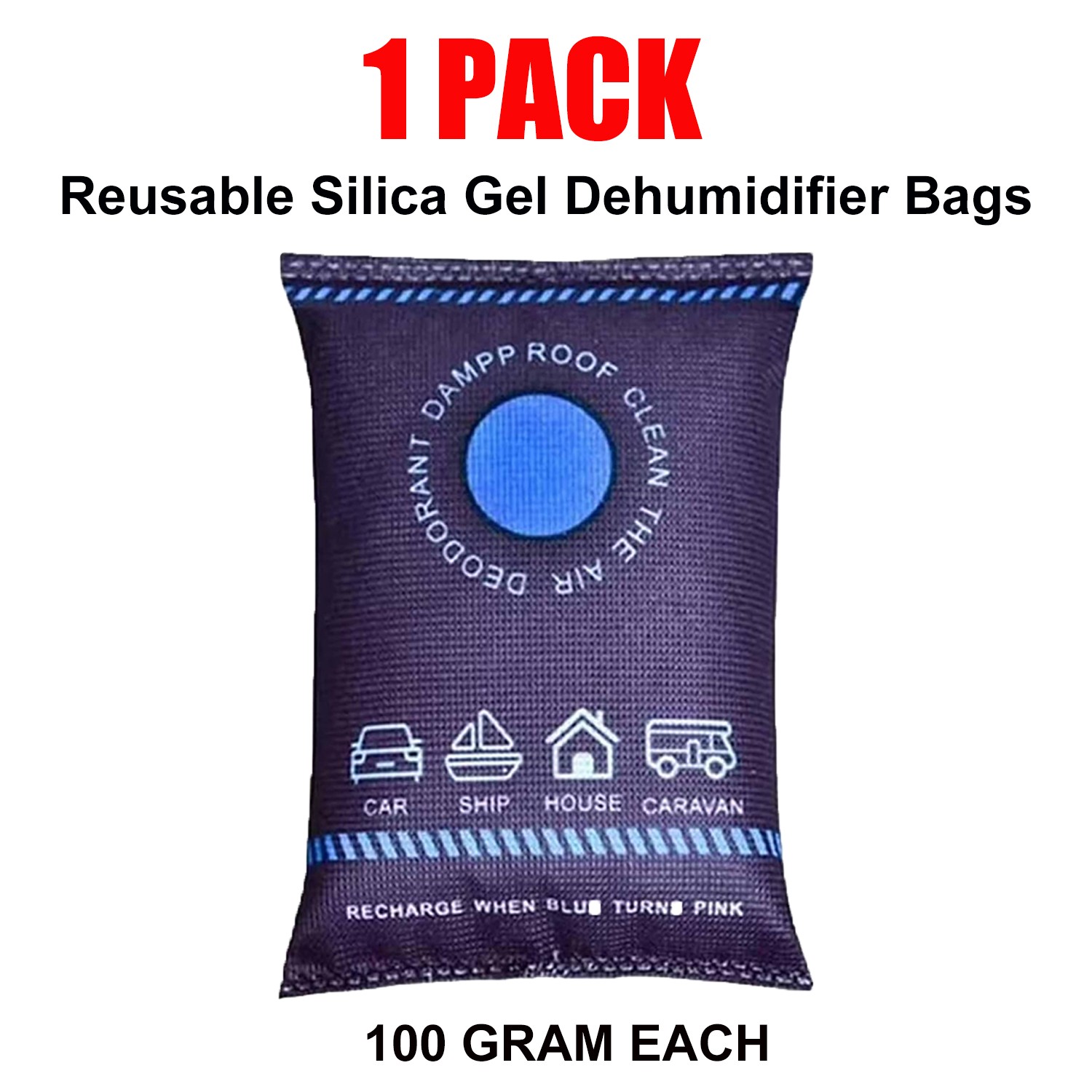 Reusable Silica Gel Car Dehumidifier Bags Windshield & Interior Moisture Control
