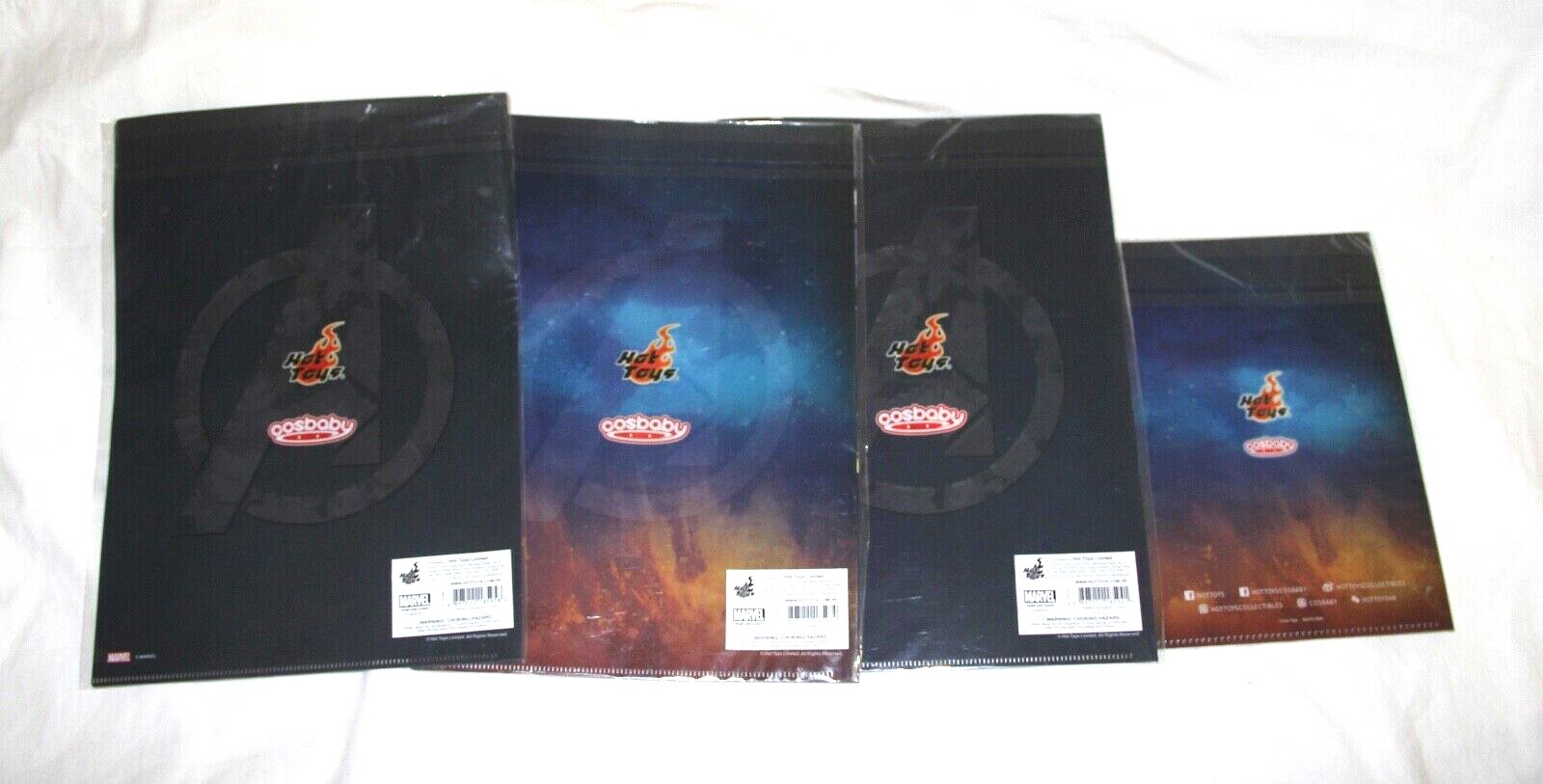 Marvel x Hong Kong Cosbaby Avengers Infinity war Binder folders set of 4 RARE