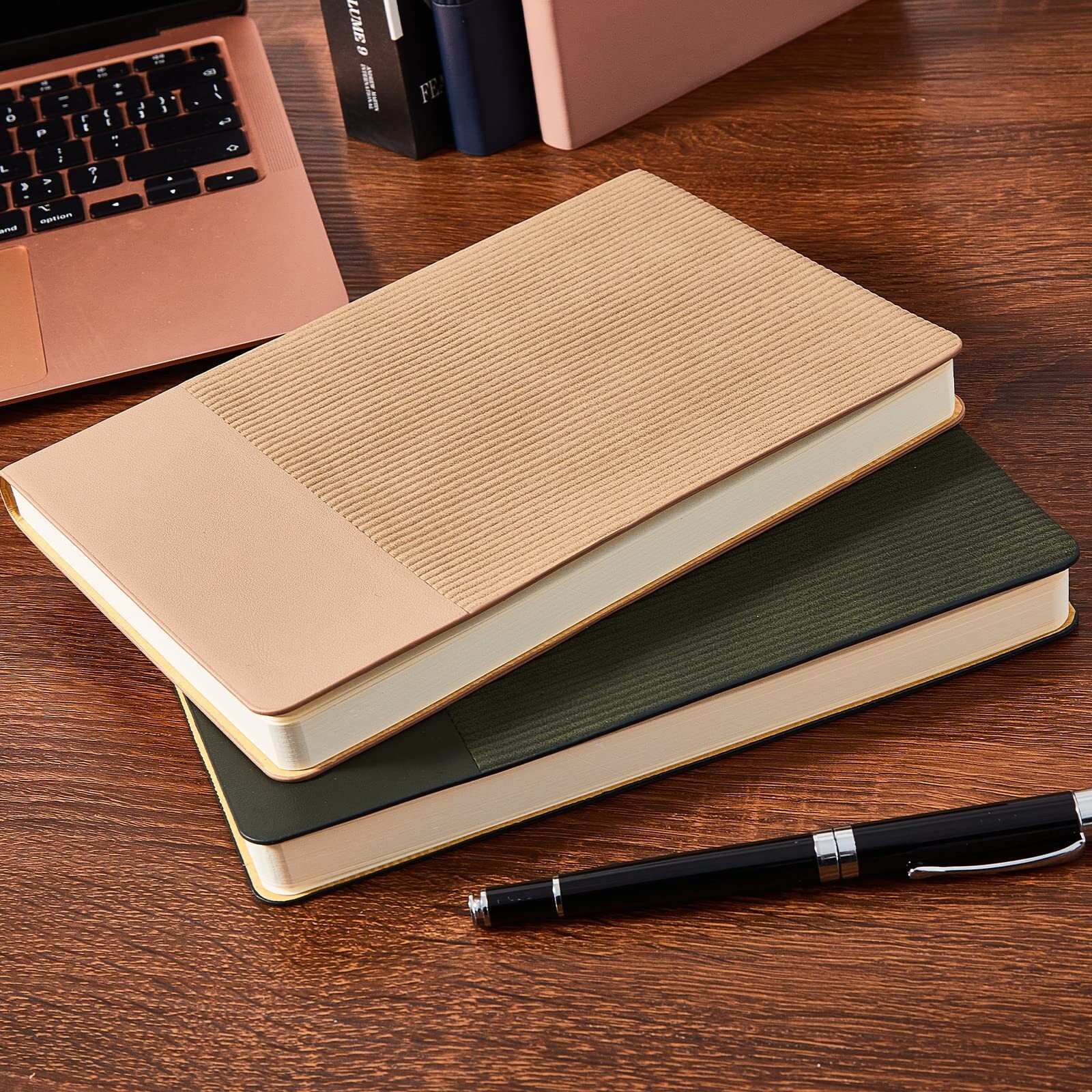 Lined Notebook Journal Notebooks for Work Hardcover Journaling 5.79″x8.27″ A5…
