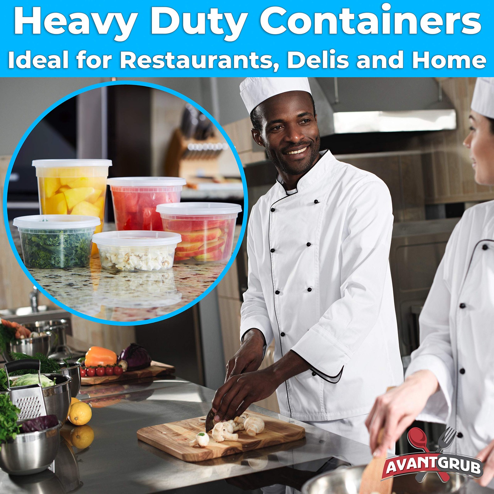 Deli-Grade BPA-Free 32oz Plastic Containers with Lids 24ct. 32 Oz, 24 Pack