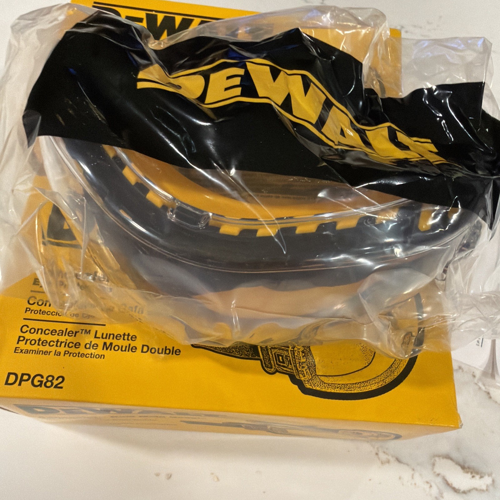 Two (2) Dewalt DPG82 Concealer Anti-Fog Dual Mold Safety Goggles
