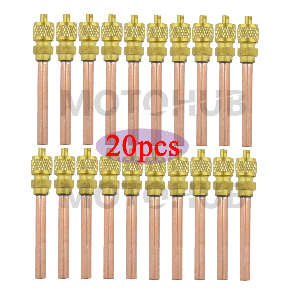 20x Service/Access Valve 1/4″ SAE *1/4″ OD *2.75″ Stem Core AC Refrigeration Kit