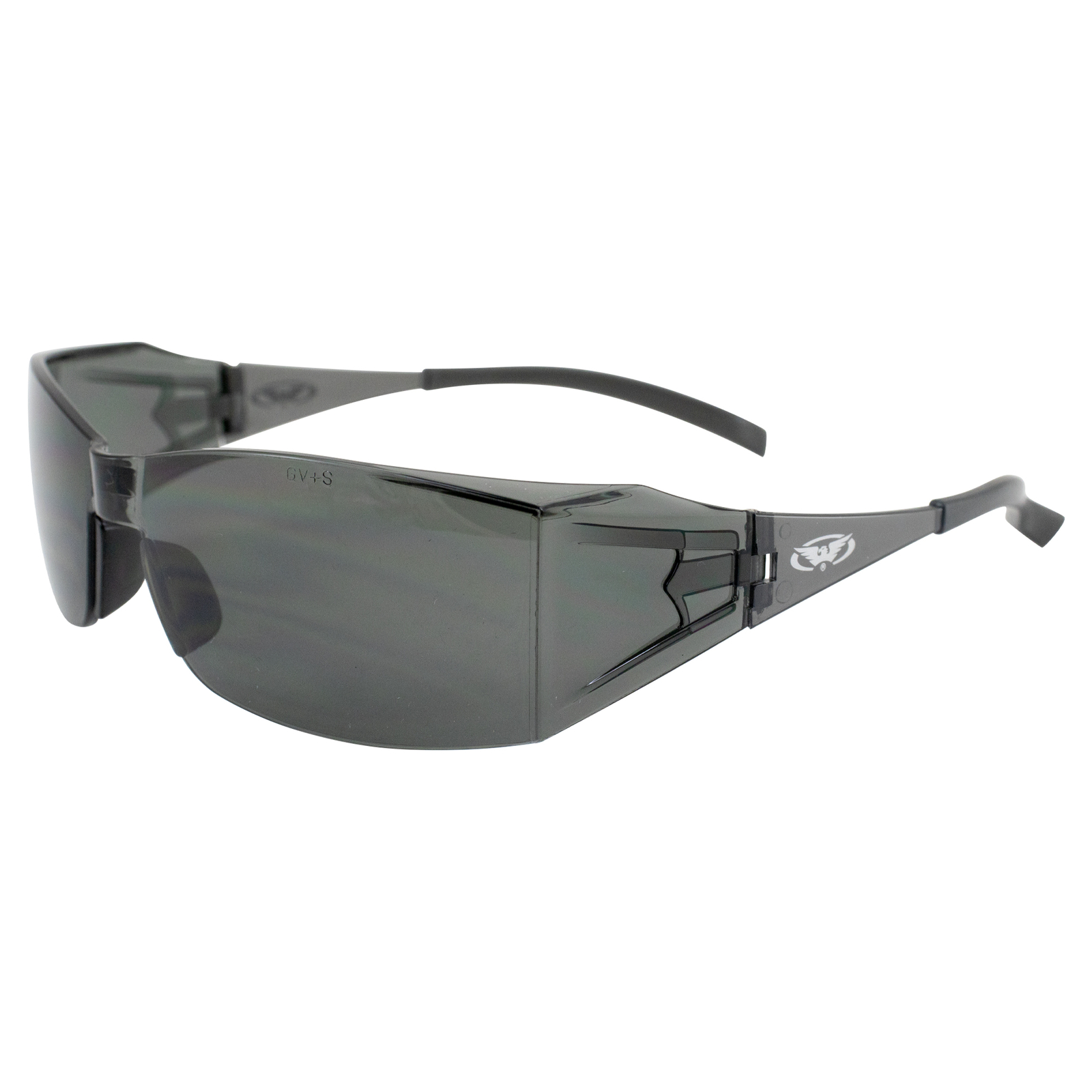 GLOBAL VISION EYE-Q SAFETY GLASSES SIDE SHIELD SHATTERPROOF UV400 SMOKE