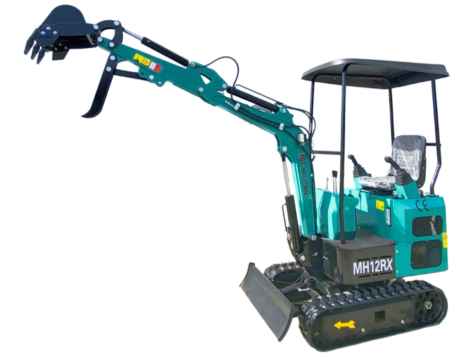 Agrotk Mini Excavator 13.5hp Gas Engine 860KG Digger Track Crawler Pilot Control