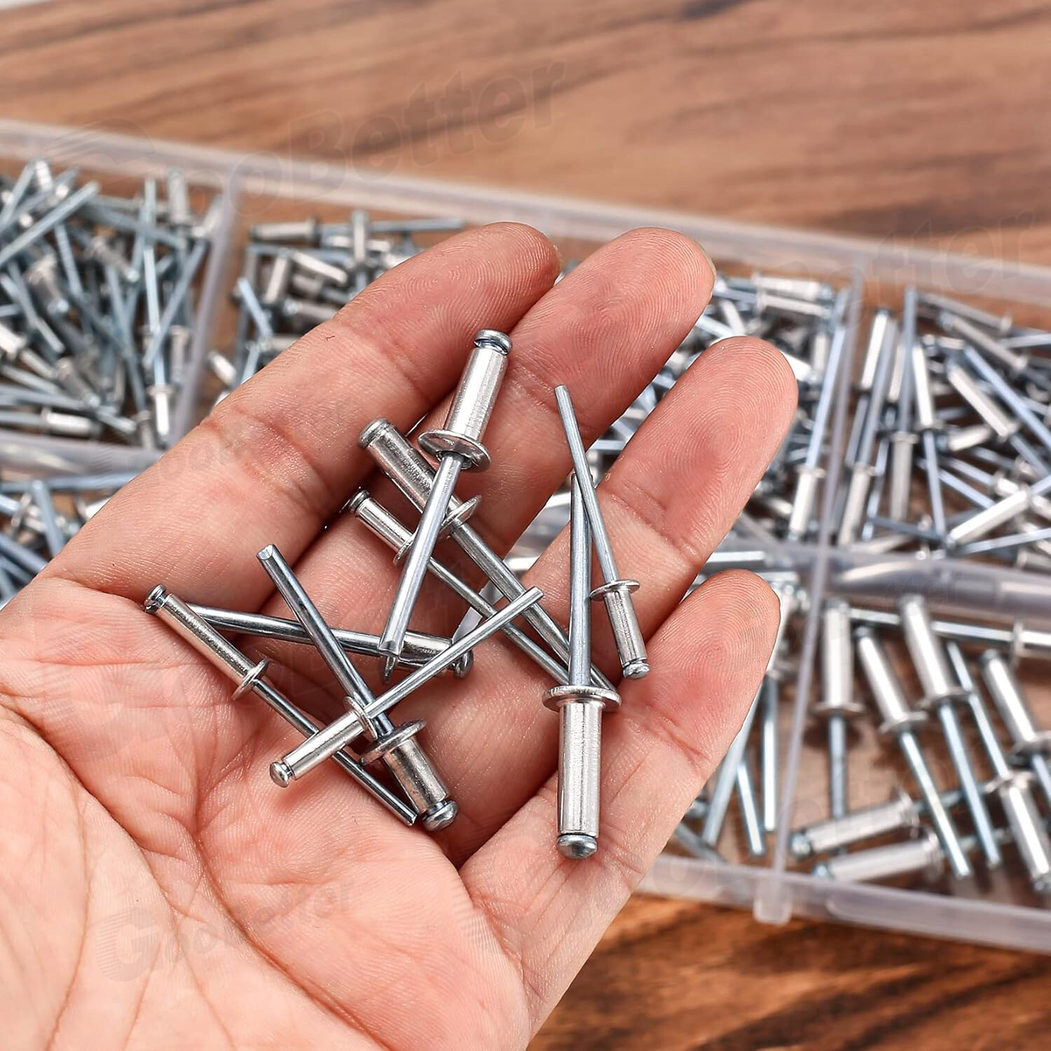 500pcs Pop Rivets Assortment Kit Aluminum Blind Rivets 14 Sizes Blind Rivet Set
