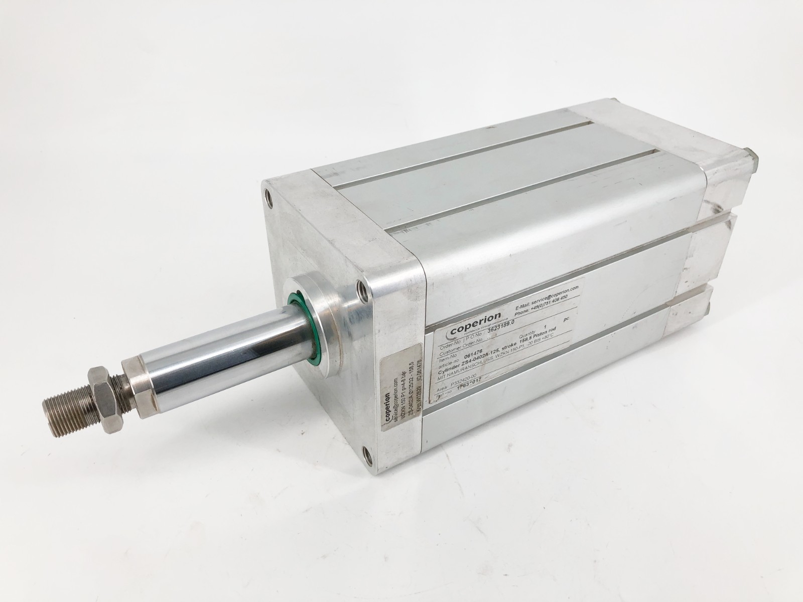 New Coperion ZS-0402A-125 Cylinder ø125/32 – 158.5 WZKN 150 P1 4-8 Bar – No Box