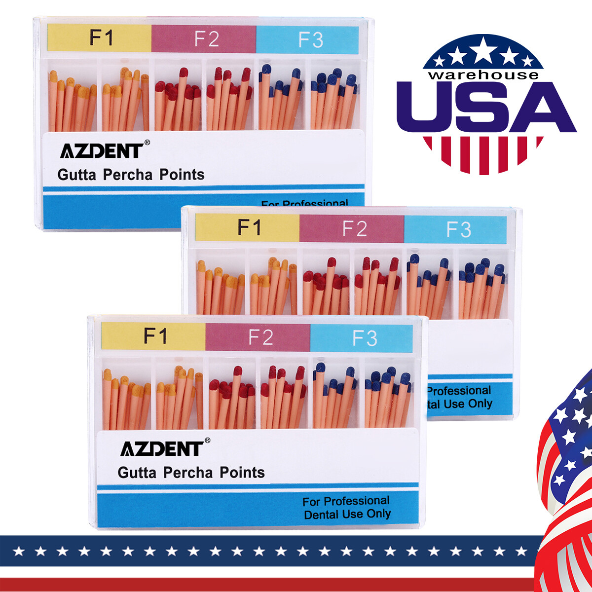 Dental Gutta Percha Points Absorbent Paper Points Endodontic Root Canal F1 F2 F3