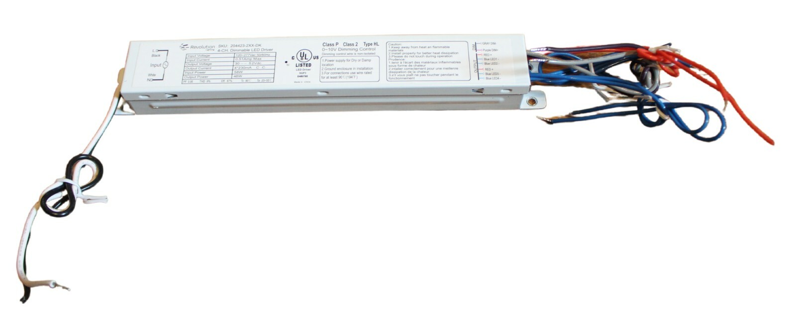 Dimmable LED 4 Channel Driver Ballast 204423-2xx-dk 58W LEDINTA-0520C-80-DB CS24