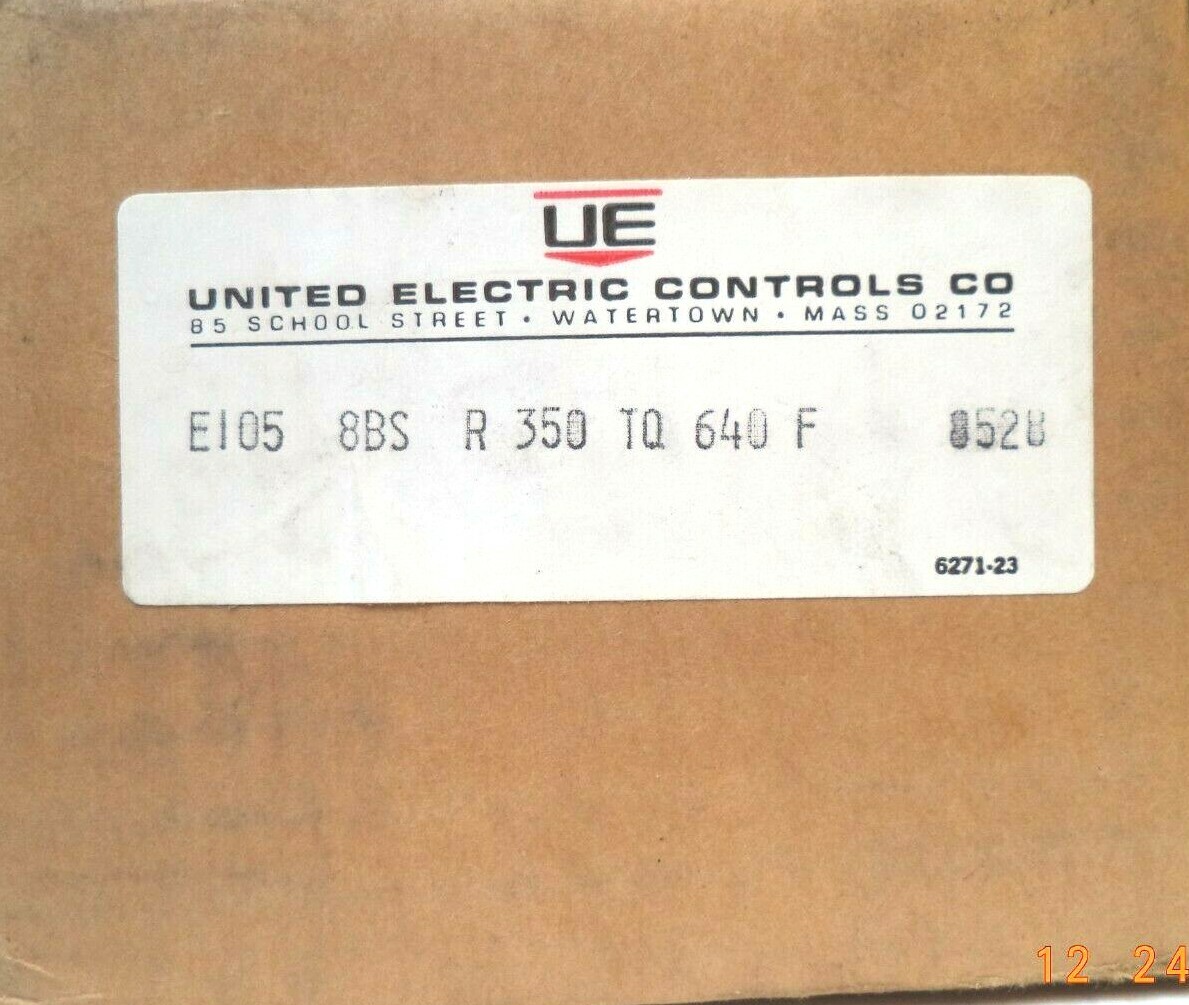 350-640F Range Capillary Thermostat Temperature Control Unit, P/N E105-8BS