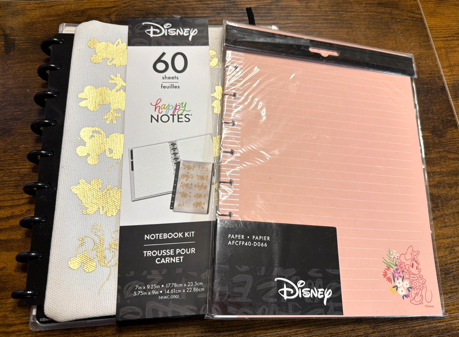 The Happy Planner Disney Happy Notes Notebook, Case & Extra Paper Pack, New.
