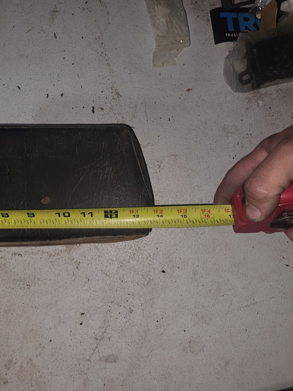 14″x5″ Tractor Seat Back Rest Cushion Black And White NOS Backrest