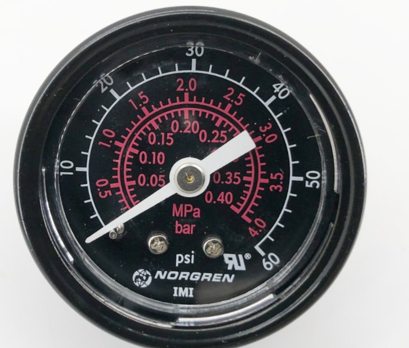 Lot of 3 New Norgren 18-013-211 Pressure Gauges 0-60psi 1/8″ NPT