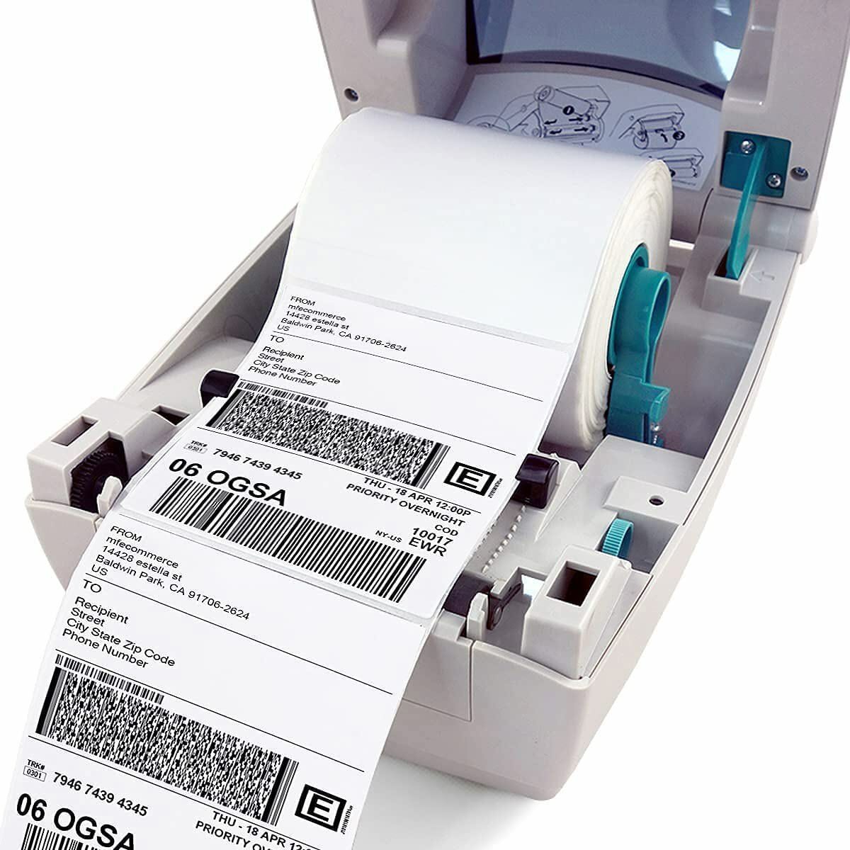 20 Rolls 250/Roll Direct Thermal Labels 4×6 For Zebra 2844 ZP450 Eltron ZP500 US