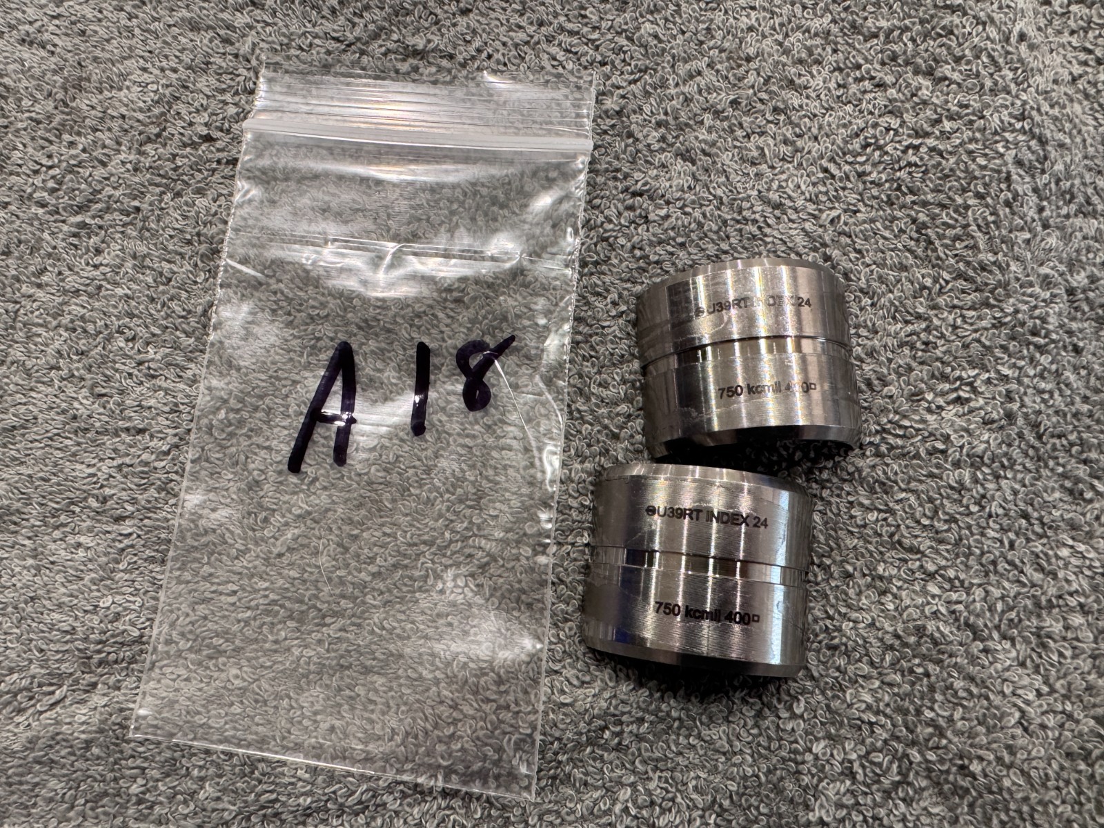 (LotA18) Burndy U39RT, 750 KCMIL, Black, Stainless, Index 24 Crimping Die Set