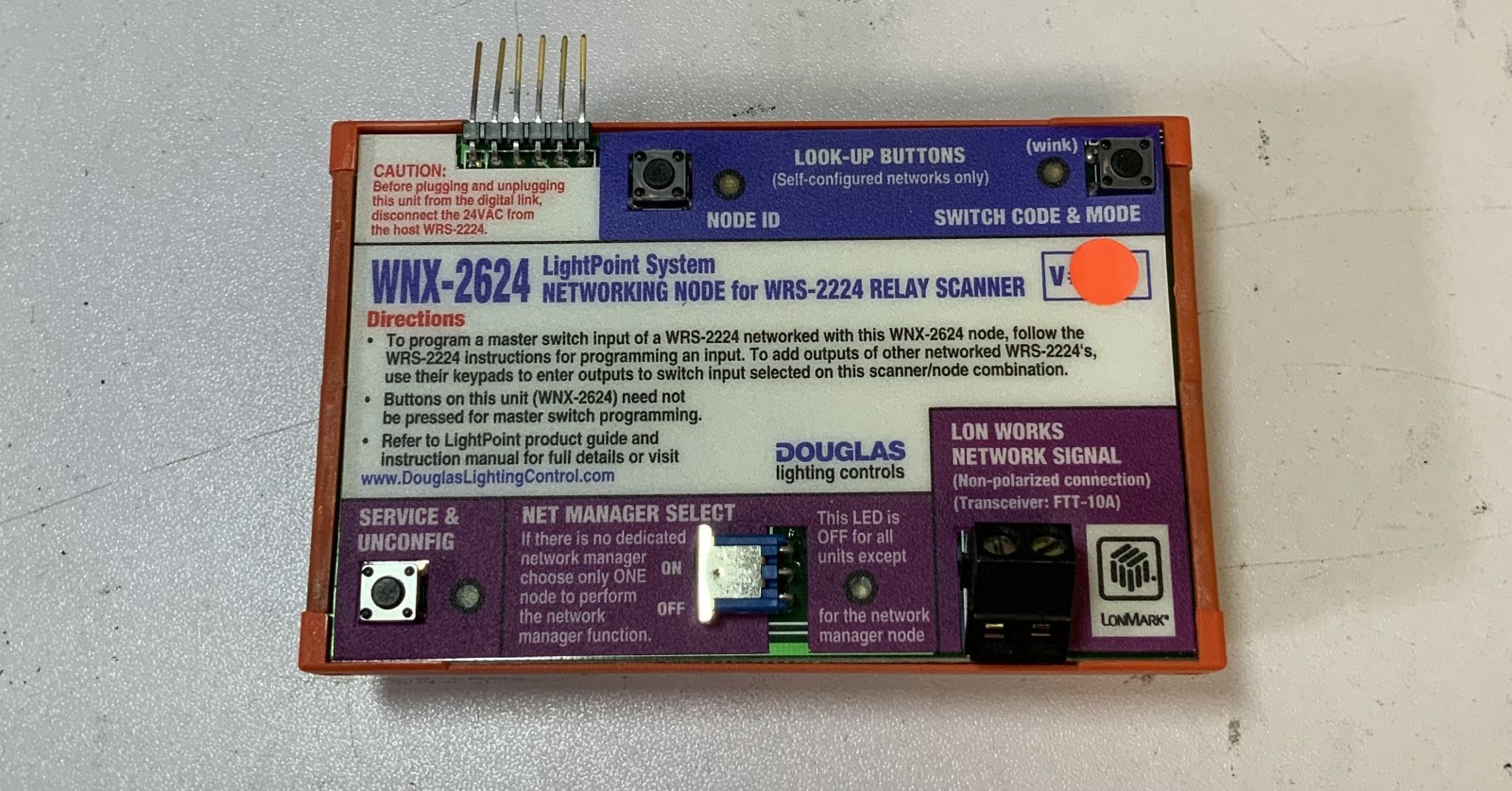 Douglas Lighting Controls WNX-2624 Networking Node for Relay Scanner «C2C»