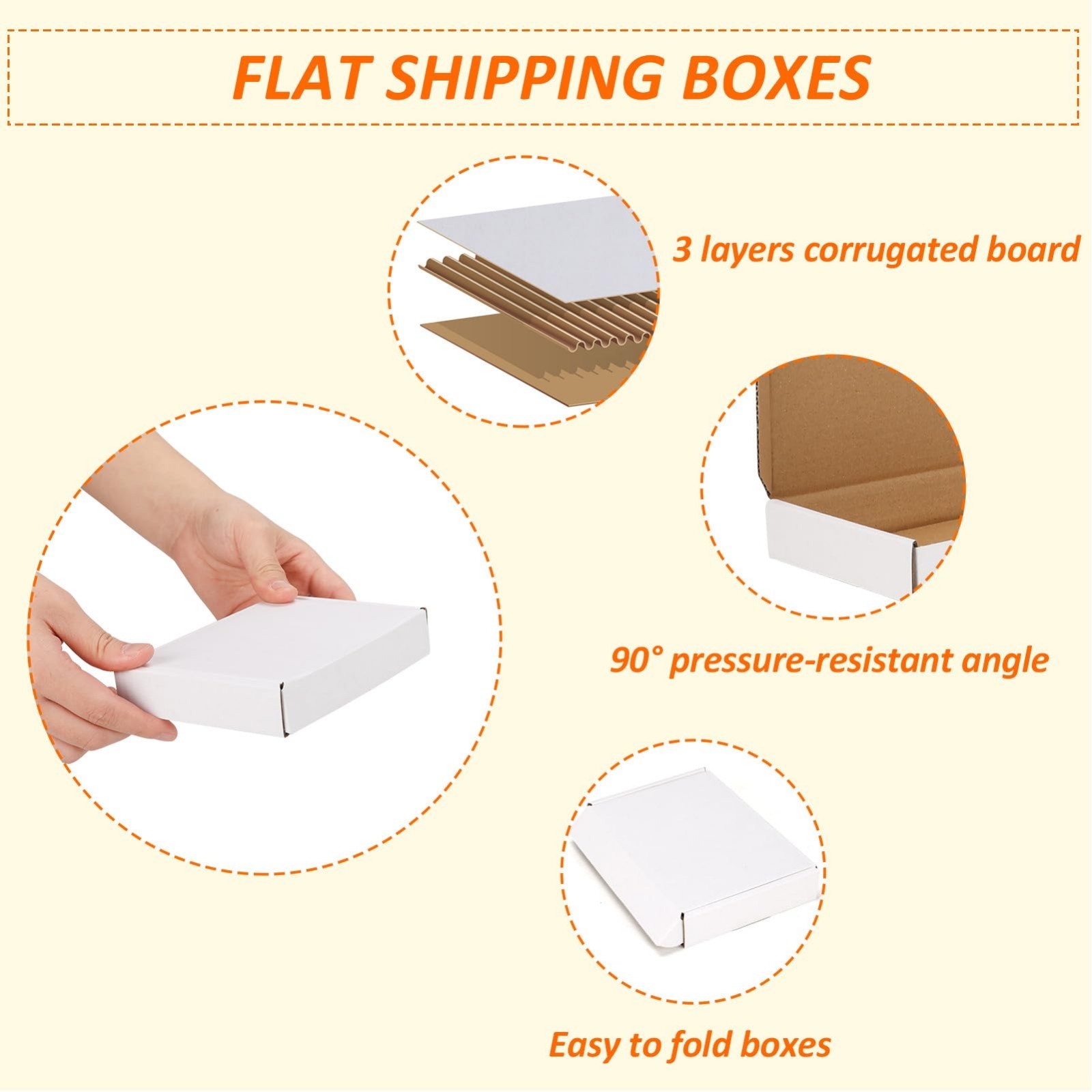 6x4x1 Shipping Boxes Set of 100, White Small Corrugated Cardboard Box, Mailer…