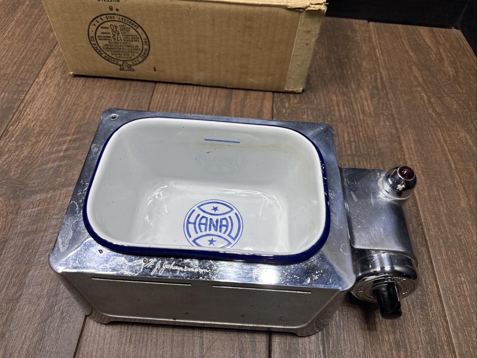 Vintage Hanau Electric Compound Heater Dental Lab Basin With Original Box