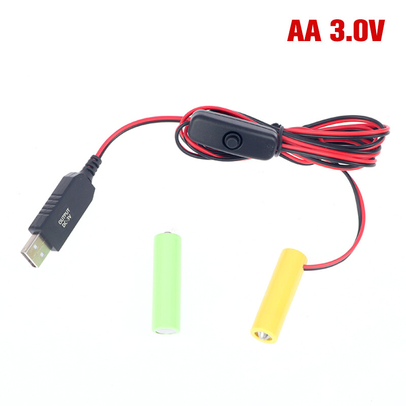 2X AAA Eliminator Cable Dummy-Battery Power Cord Replacement For 3V/4.5V/6V NEW