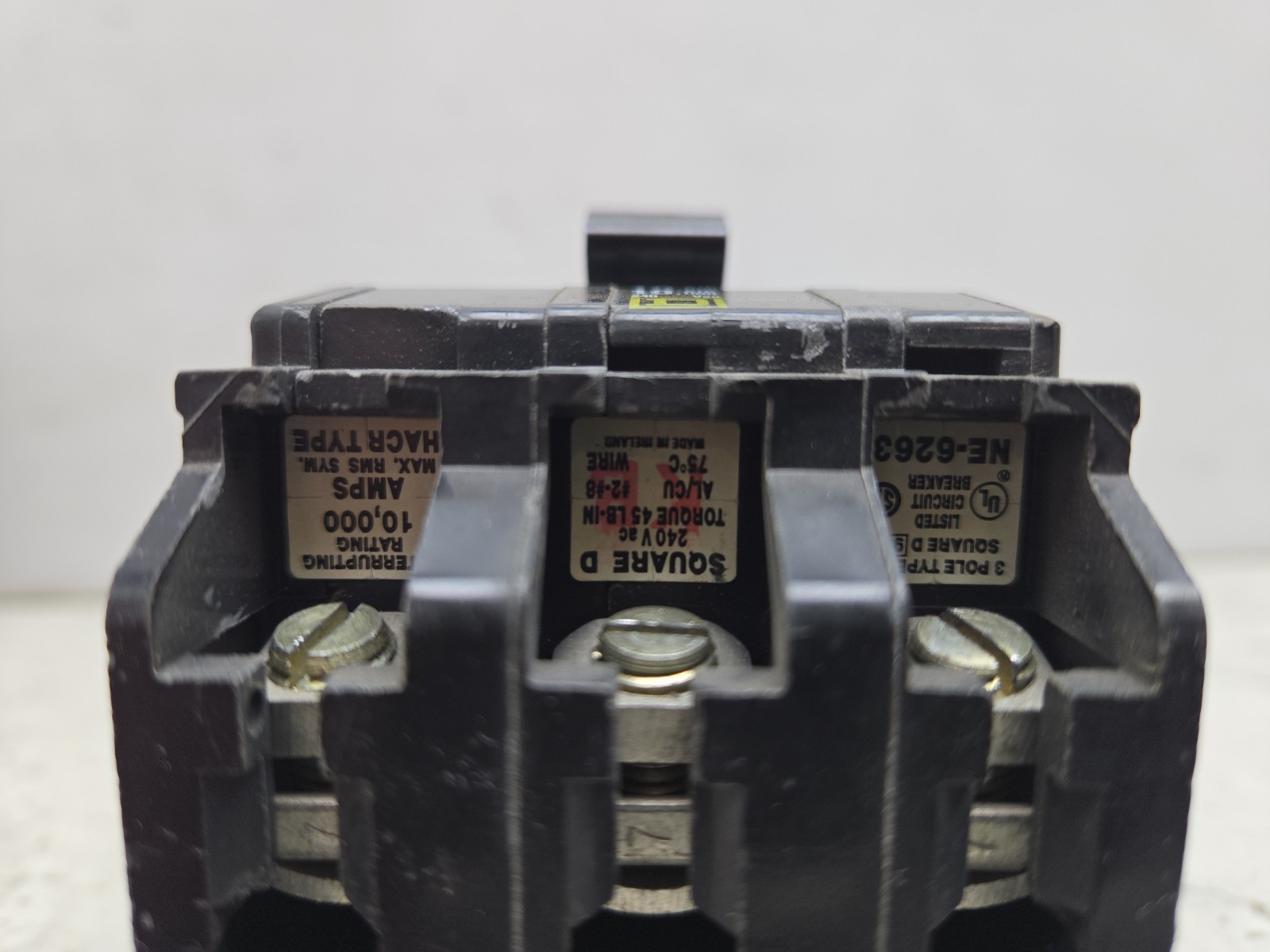 Mixed Lot of 3 Pole Circuit Breakers 100A 60A 30A Square D Ge See Pictures