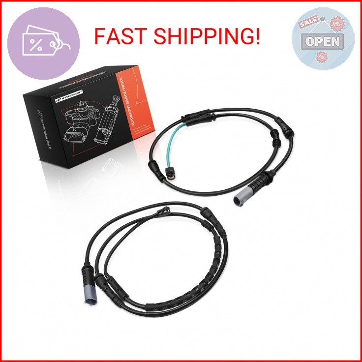 A-Premium Front and Rear Disc Brake Pad Wear Sensors Compatible with BMW 528i, 5