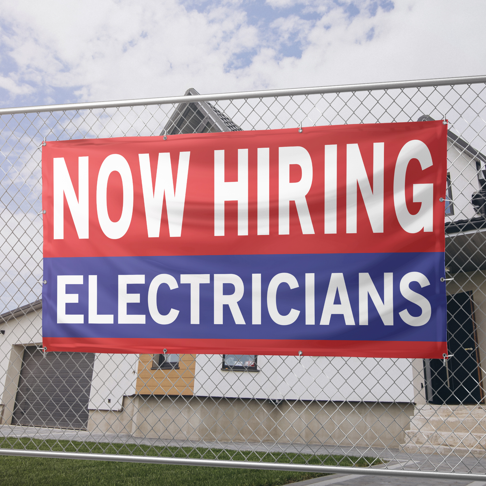 Now Hiring Electricians 13 oz Heavy Duty Vinyl Banner Jobs Available Help Wanted