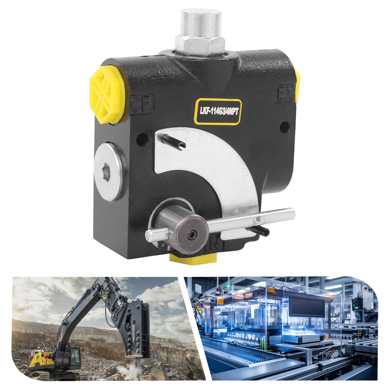 0-30GPM Hydraulic Adjustable Flow Control Valve Directional Acting Valve 3000PSI