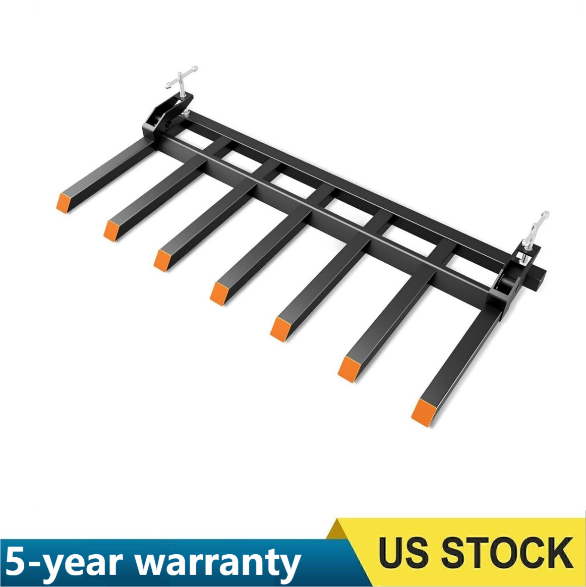 68″ Fork Length Clamp-On Debris Forks Fit 68/70/72″ Loader Buckets Skid Steers