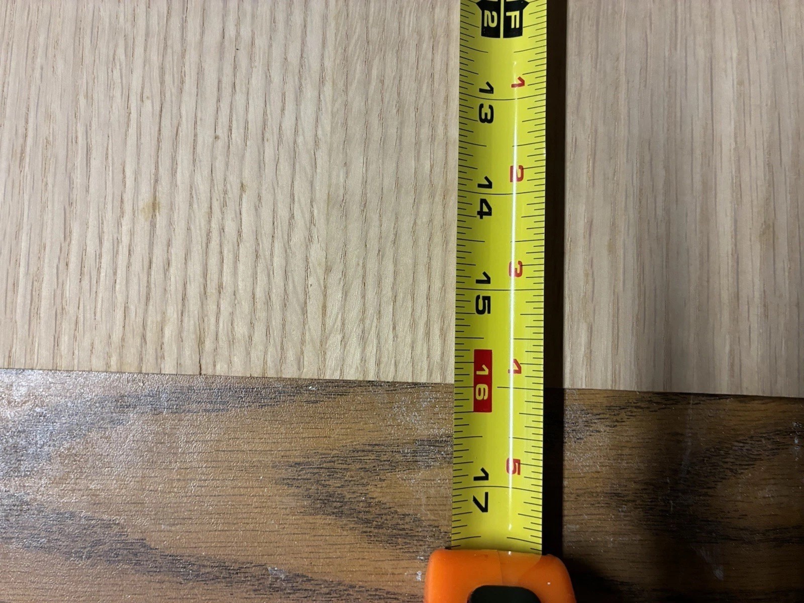 Red Oak Wood Veneer Remnant, Paper backed Sheet 16 In x 27 In 0.5 Mm (1/64)Thick