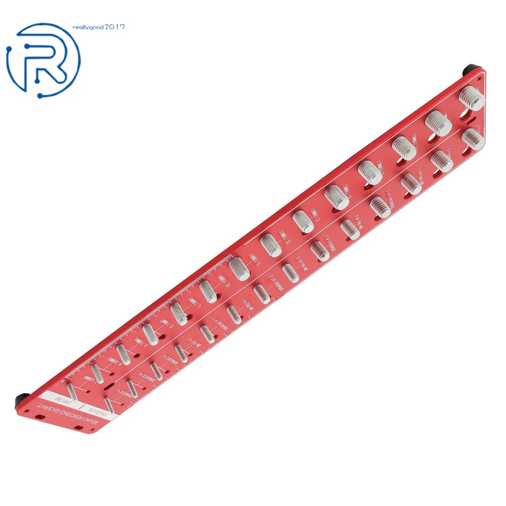 Nut and Bolt Thread Checker 28 Thread Identifier Gauge Inch and Metric Screw