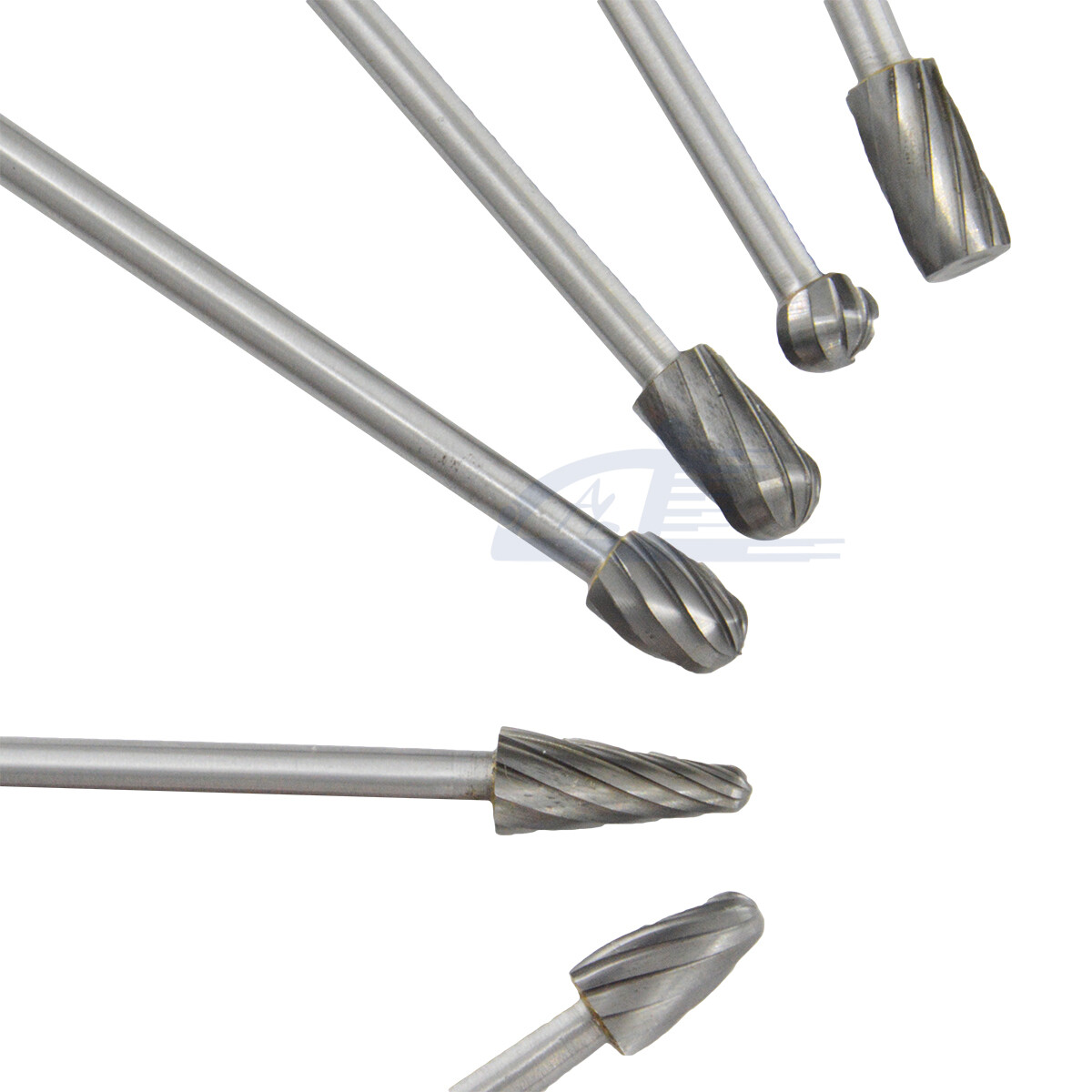 6pc 1/4″ Tungsten Rotary Carbide Burr Bits Aluminum Bur 6″ Long Shank Single Cut