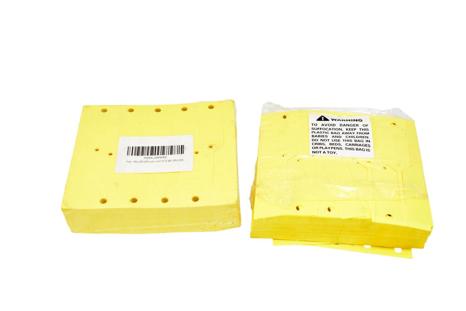 2pks YELLOW Self-Locking Arrow Key Tags 1,000 per pack Size 4 1/2 X 3/4 YELLOW