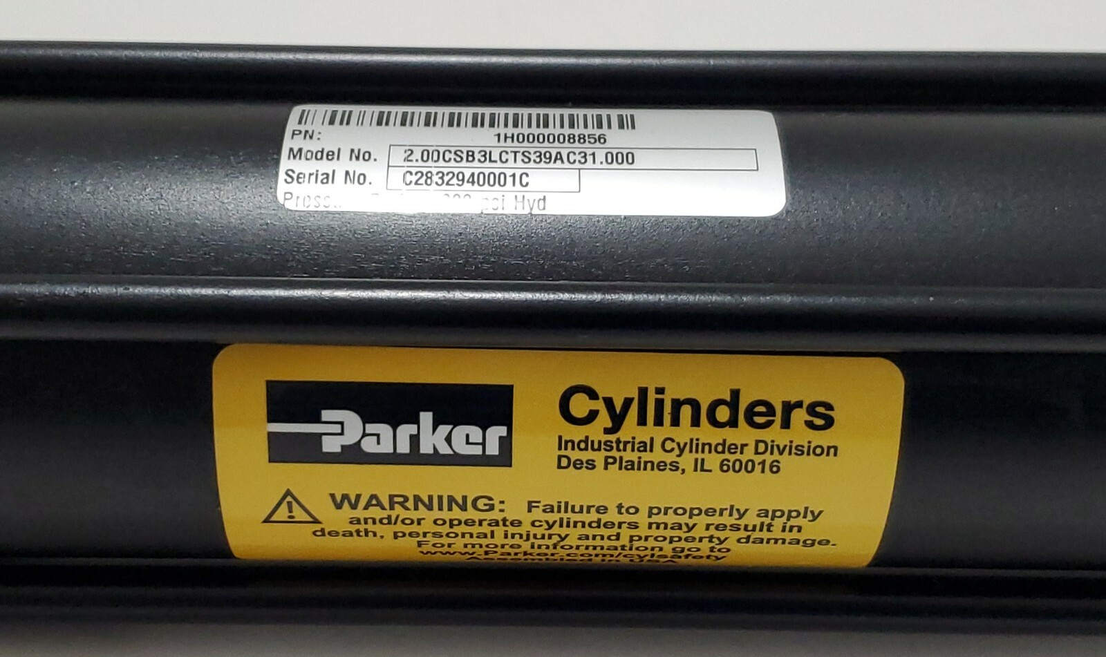 *NEW* Parker 2.00CSB3LCTS39AC31.000 Hydraulic Cylinder 2″ I.D. 31″ Stroke 980PSI