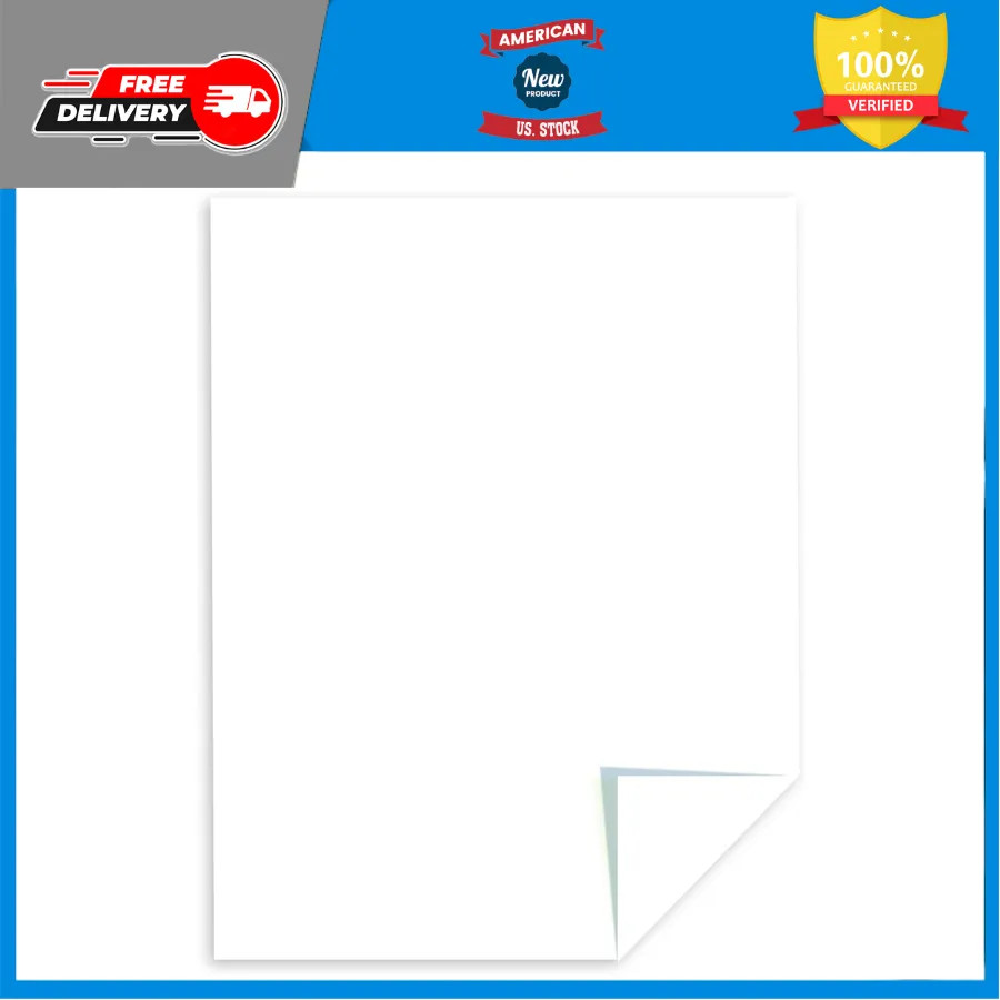 Astrobrights Bright White Cardstock 8.5 x 11 65lb 176gsm 75 Sheets 90905-02