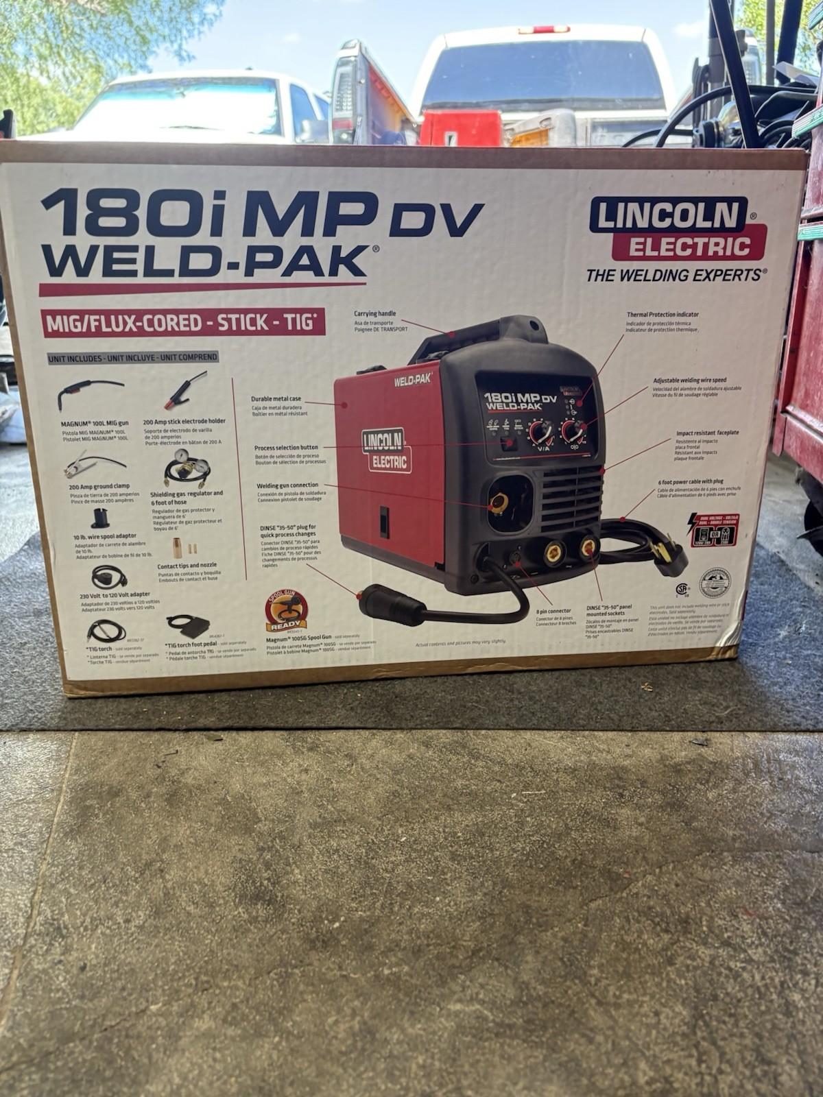 Lincoln Electric WELD-PAK 180i MP DV Multiprocess Welder MIG Stick TIG K5257-1