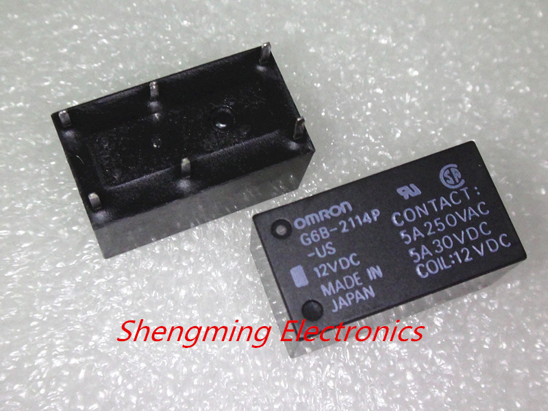 10pcs 12V 6pins G6B-2114P-US-12VDC OMRON Relay